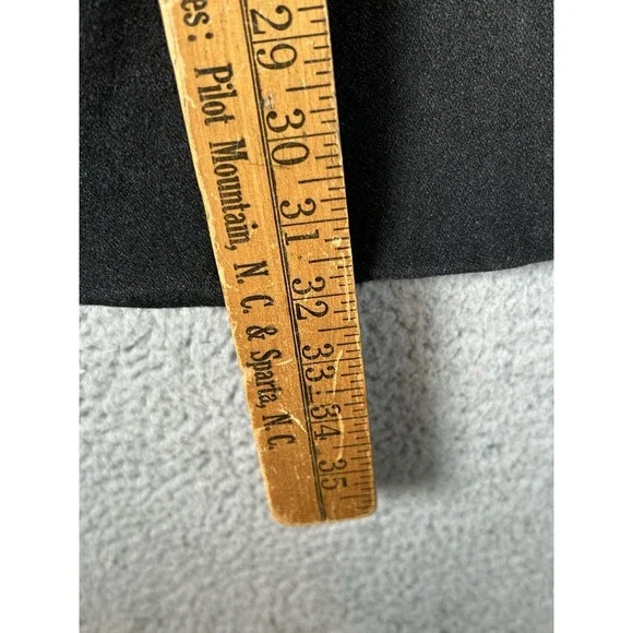 Anthropologie Tulle Peacoat Black Wool Longline M Polka Dot Lining Button Pocket - Picture 5 of 8